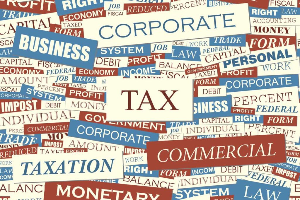 Tax collage of words