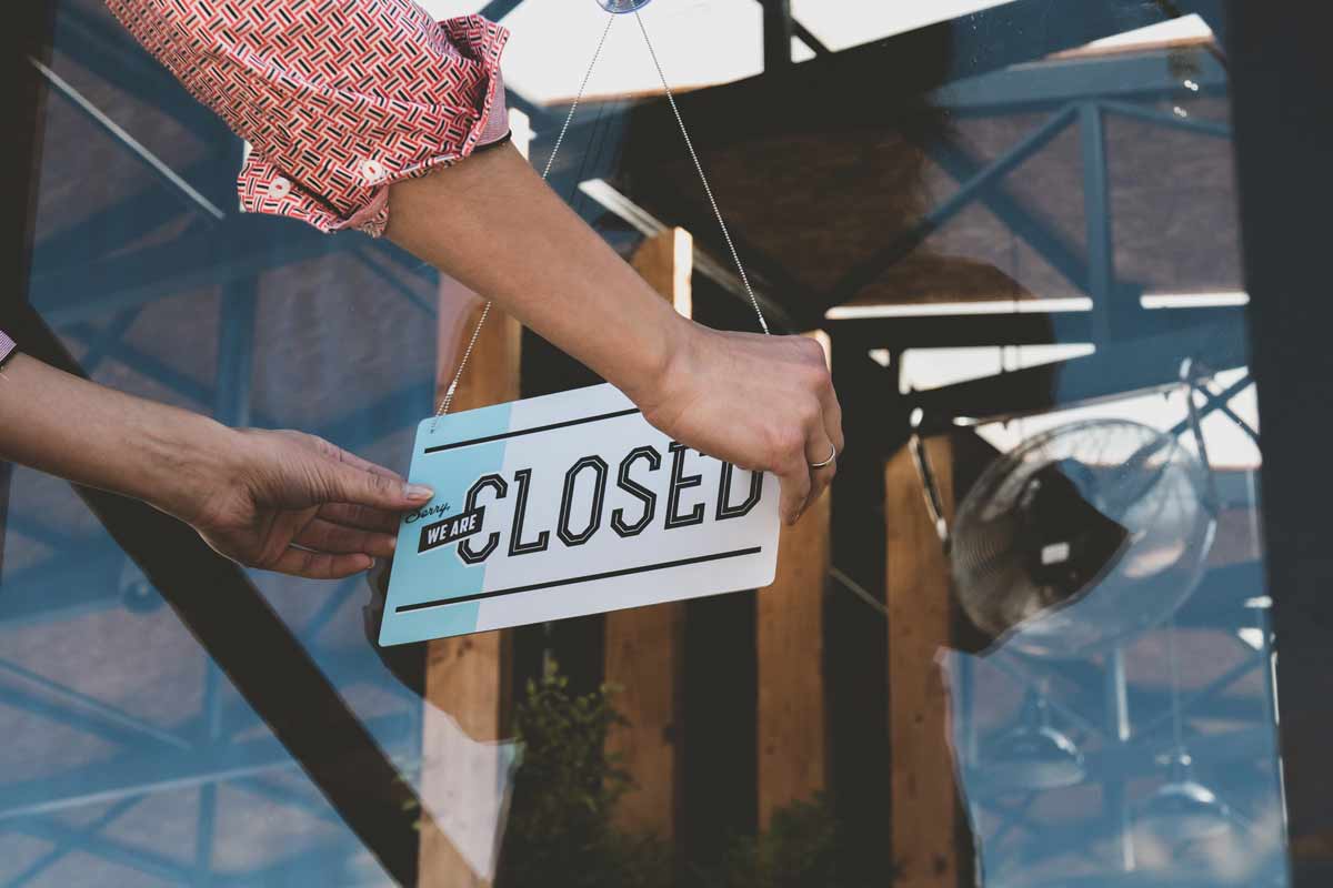 Closed Sign on a Business