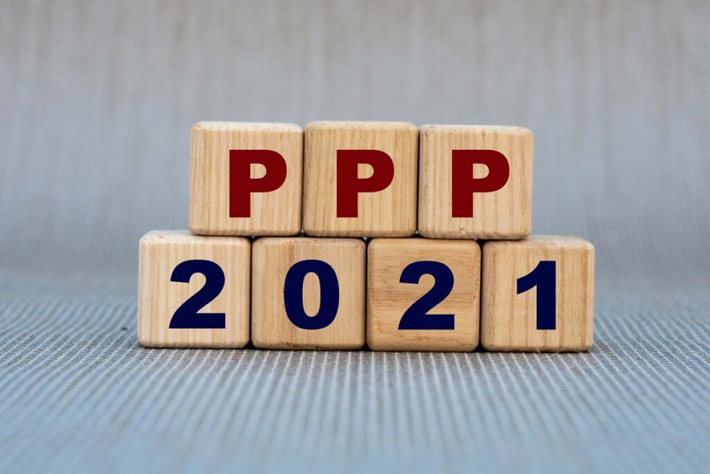blocks spelling out "ppp 2021"