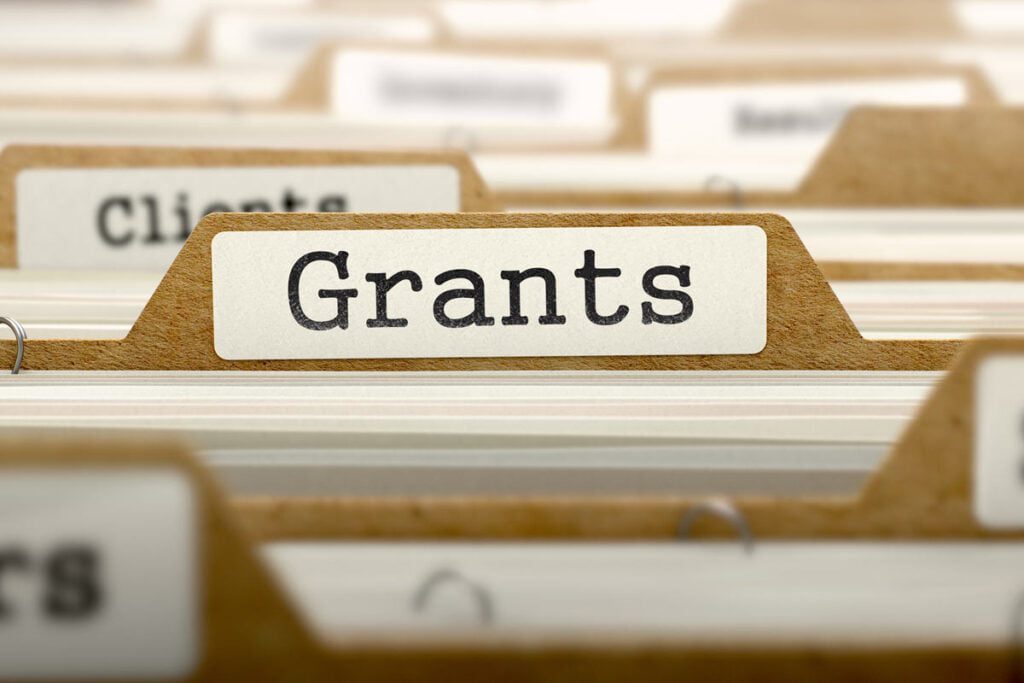 file labeled "Grants"