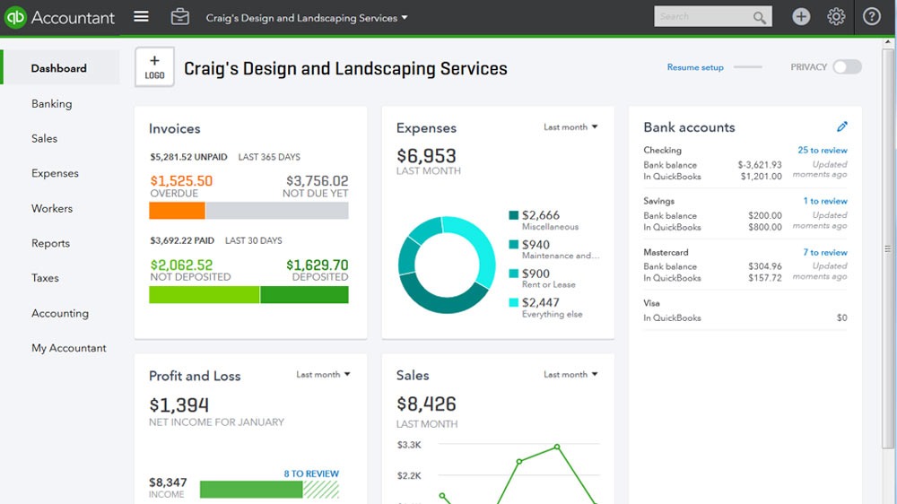 quickbooks screenshot