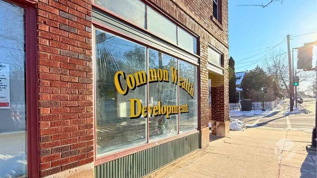 External shot of Common Wealth Development's headquarters on Williamson Street.
